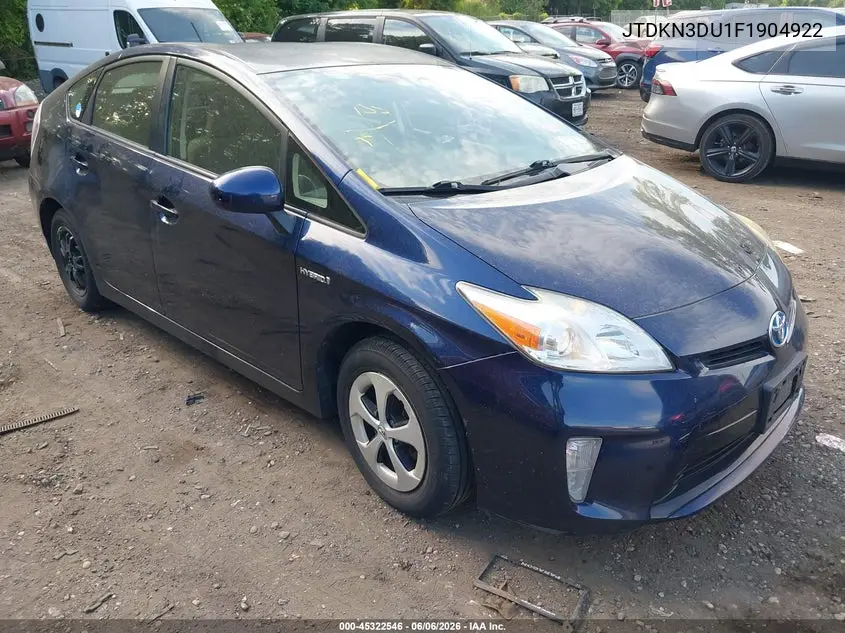 2015 Toyota Prius Three VIN: JTDKN3DU1F1904922 Lot: 45322546