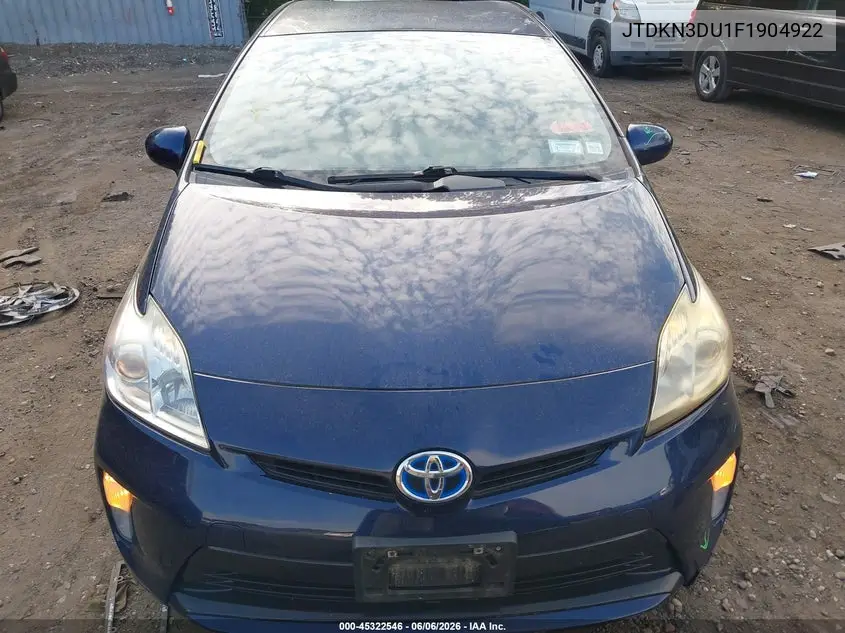 2015 Toyota Prius Three VIN: JTDKN3DU1F1904922 Lot: 45322546