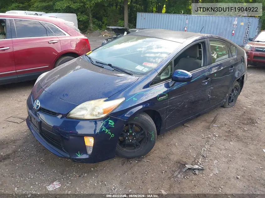 2015 Toyota Prius Three VIN: JTDKN3DU1F1904922 Lot: 45322546