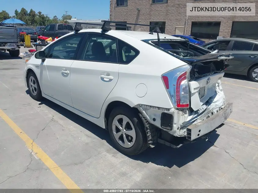 2015 Toyota Prius Two VIN: JTDKN3DU0F0414056 Lot: 45601783