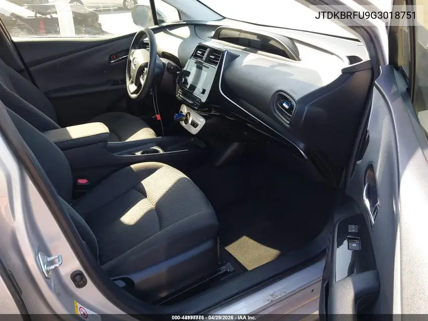 JTDKBRFU9G3018751 2016 Toyota Prius Two