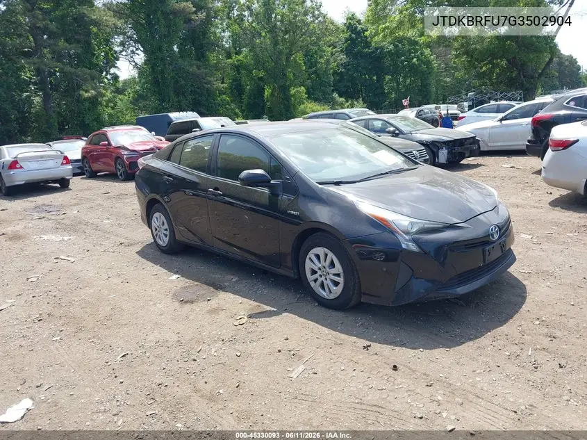 2016 Toyota Prius Two VIN: JTDKBRFU7G3502904 Lot: 45330093