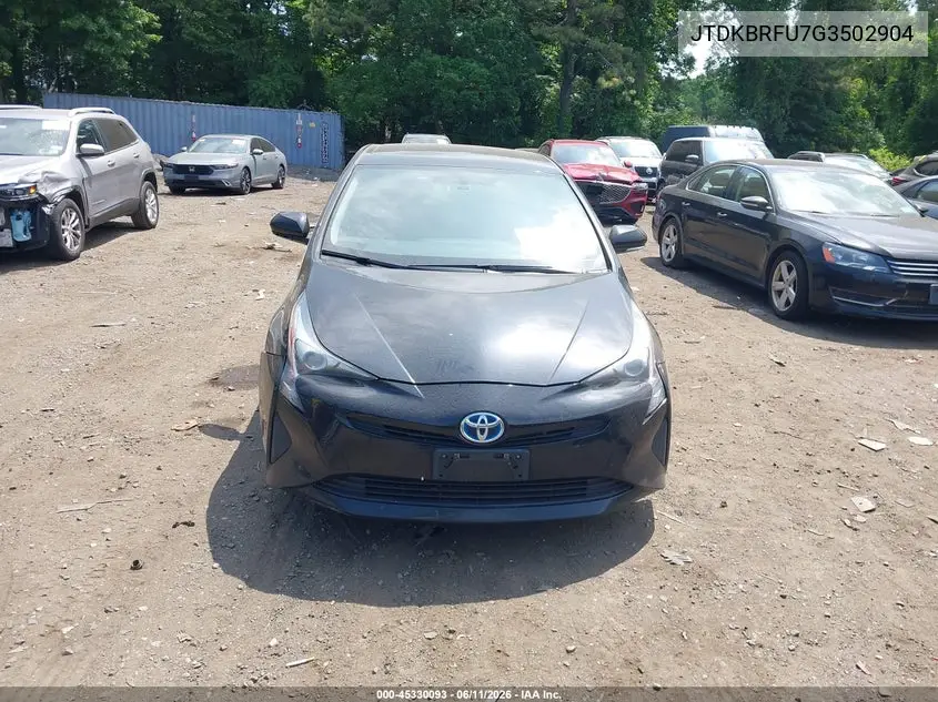 2016 Toyota Prius Two VIN: JTDKBRFU7G3502904 Lot: 45330093