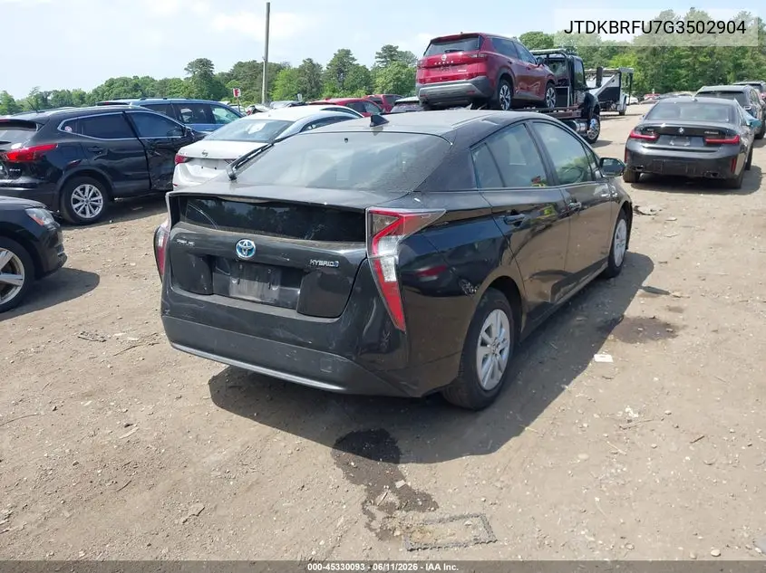2016 Toyota Prius Two VIN: JTDKBRFU7G3502904 Lot: 45330093