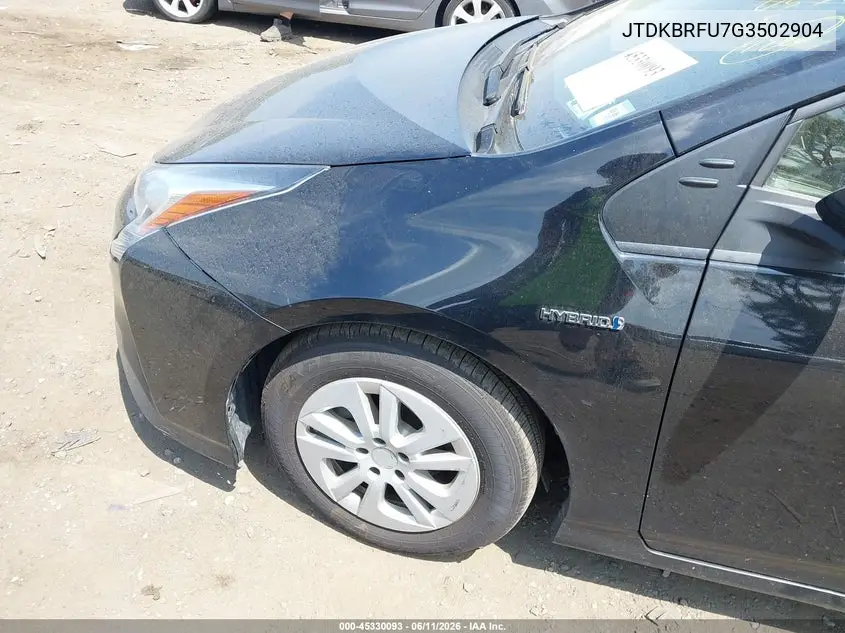 2016 Toyota Prius Two VIN: JTDKBRFU7G3502904 Lot: 45330093