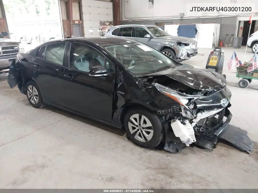 2016 Toyota Prius Three VIN: JTDKARFU4G3001200 Lot: 45589031