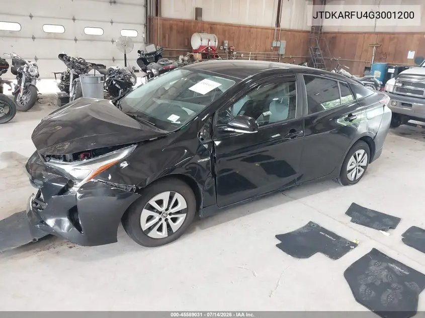 2016 Toyota Prius Three VIN: JTDKARFU4G3001200 Lot: 45589031