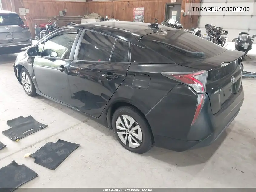2016 Toyota Prius Three VIN: JTDKARFU4G3001200 Lot: 45589031