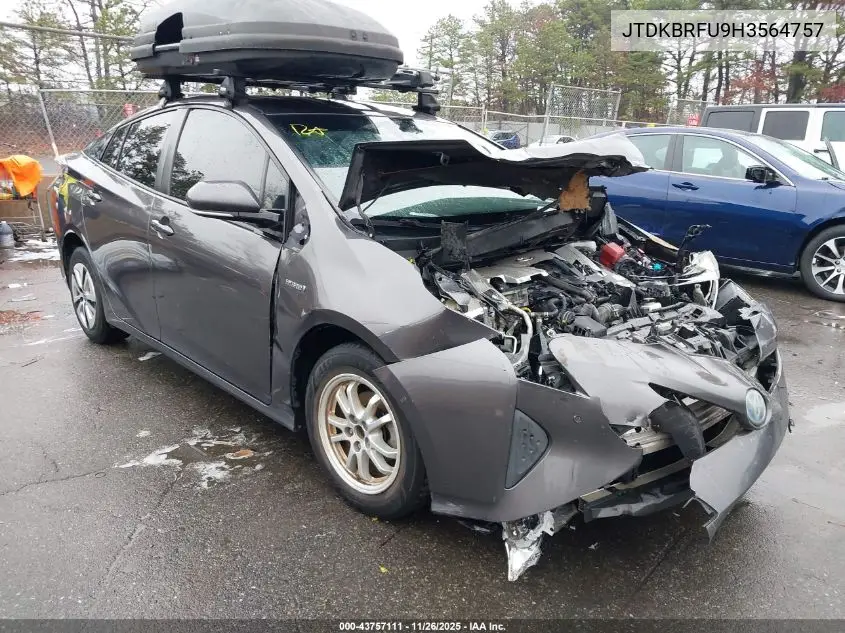 JTDKBRFU9H3564757 2017 Toyota Prius Two