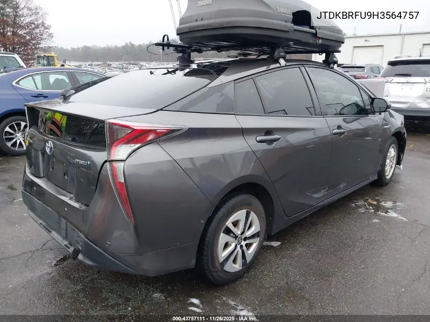 JTDKBRFU9H3564757 2017 Toyota Prius Two