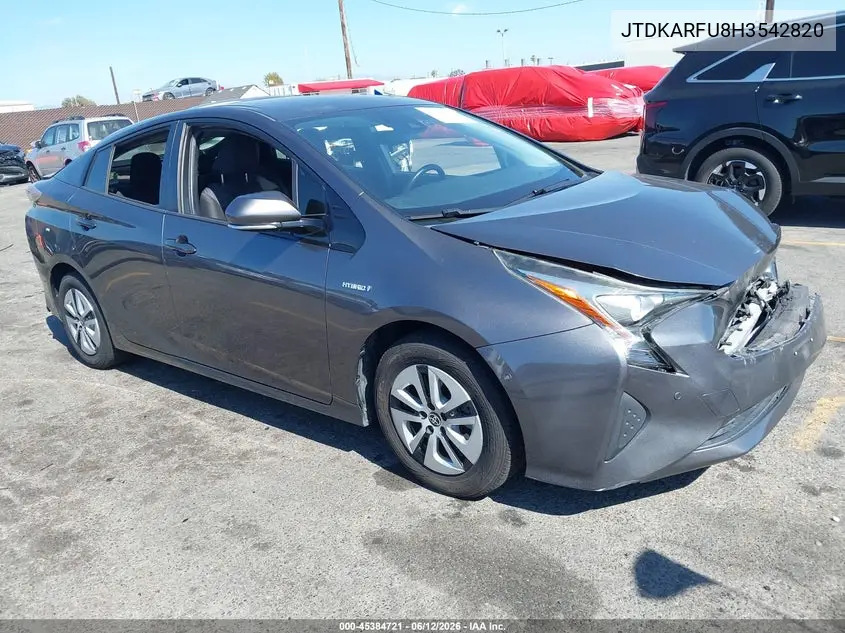 2017 Toyota Prius Three VIN: JTDKARFU8H3542820 Lot: 45384721