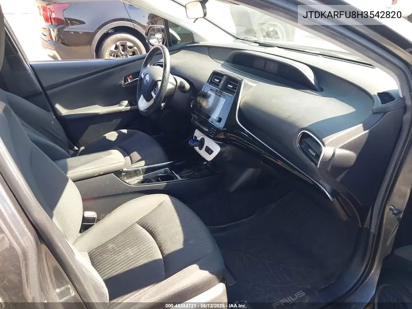 2017 Toyota Prius Three VIN: JTDKARFU8H3542820 Lot: 45384721