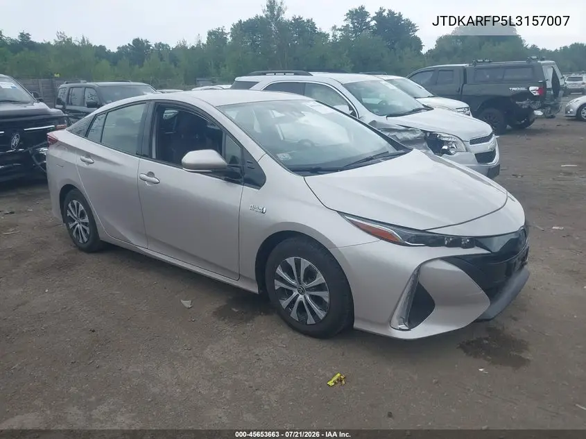 2020 Toyota Prius Prime Xle VIN: JTDKARFP5L3157007 Lot: 45653663