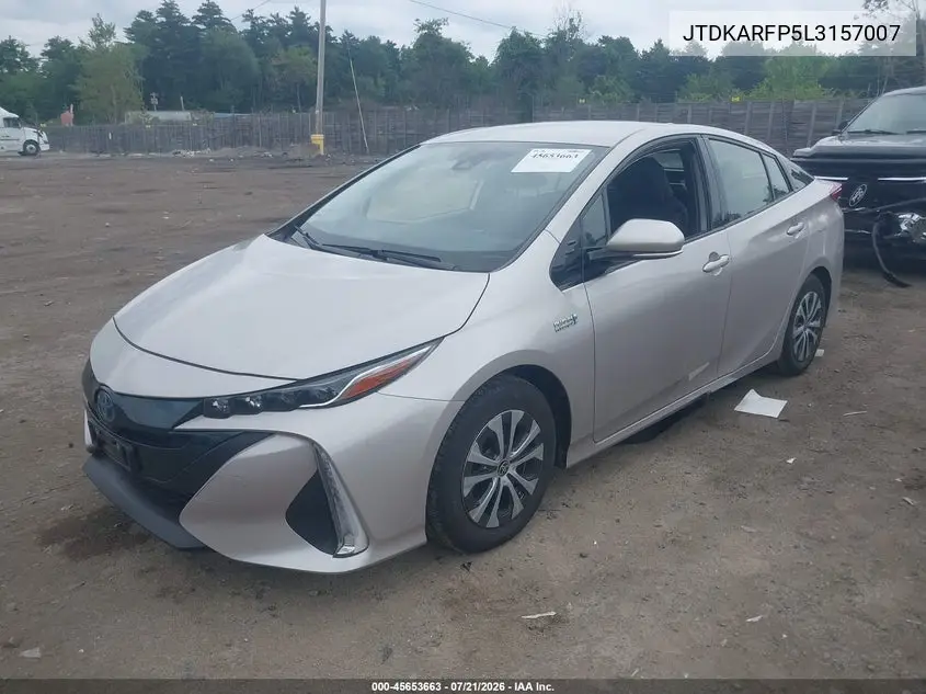 2020 Toyota Prius Prime Xle VIN: JTDKARFP5L3157007 Lot: 45653663