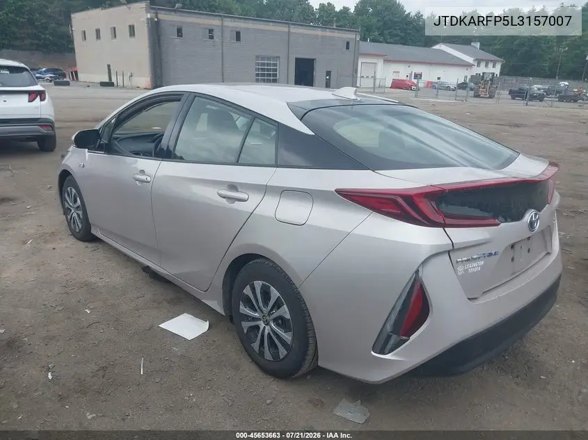 2020 Toyota Prius Prime Xle VIN: JTDKARFP5L3157007 Lot: 45653663