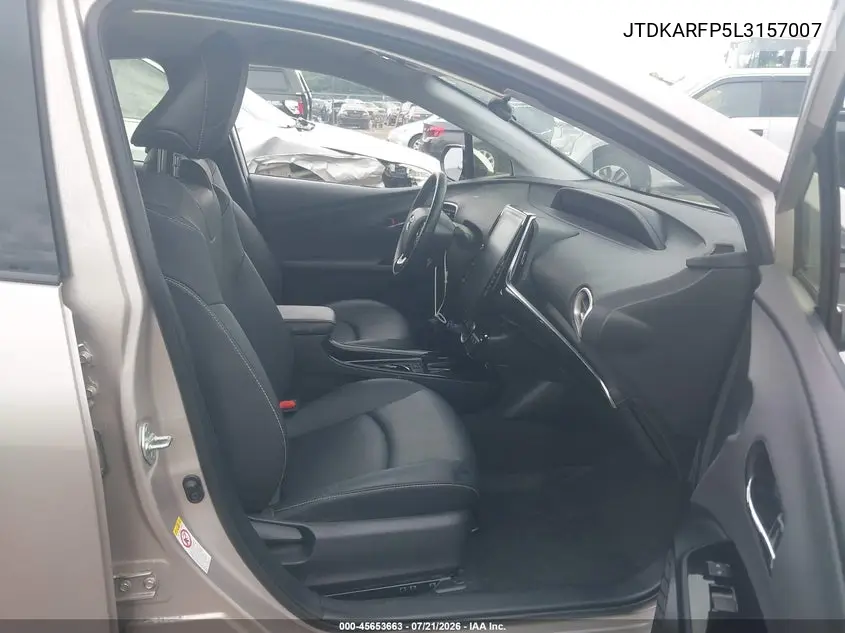 2020 Toyota Prius Prime Xle VIN: JTDKARFP5L3157007 Lot: 45653663