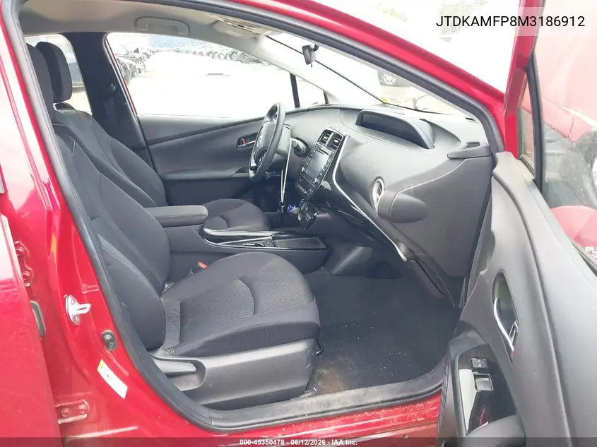 2021 Toyota Prius Prime Le VIN: JTDKAMFP8M3186912 Lot: 45350478