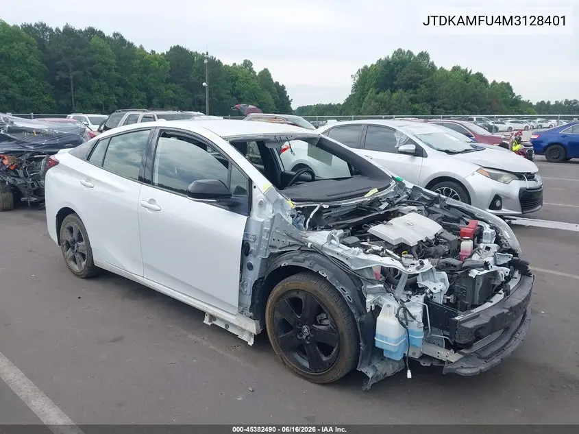 2021 Toyota Prius 2020 Edition VIN: JTDKAMFU4M3128401 Lot: 45382490