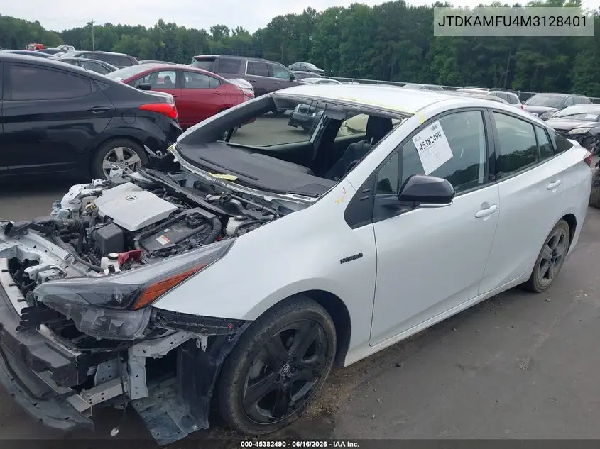 2021 Toyota Prius 2020 Edition VIN: JTDKAMFU4M3128401 Lot: 45382490