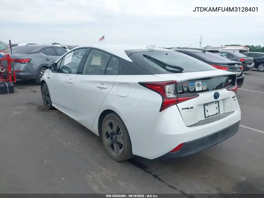 2021 Toyota Prius 2020 Edition VIN: JTDKAMFU4M3128401 Lot: 45382490