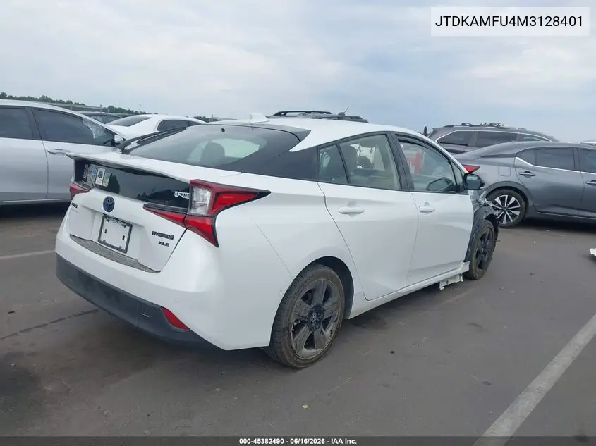 2021 Toyota Prius 2020 Edition VIN: JTDKAMFU4M3128401 Lot: 45382490