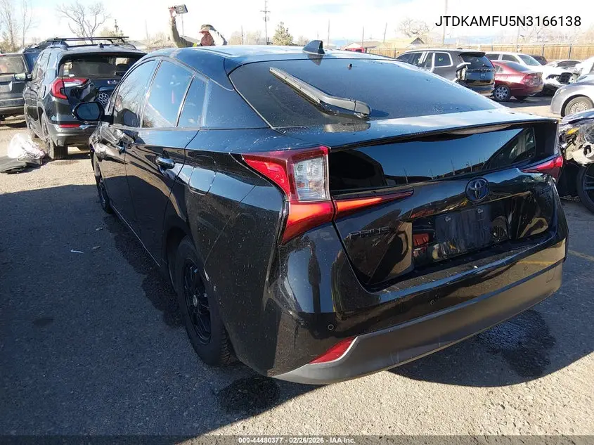2022 Toyota Prius Nightshade Edition VIN: JTDKAMFU5N3166138 Lot: 44480377