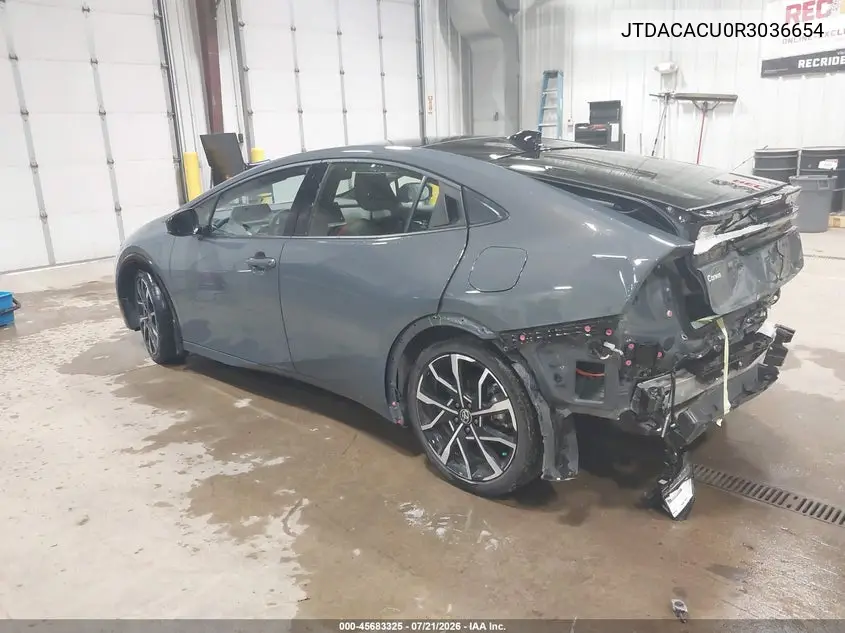 2024 Toyota Prius Prime Xse Premium VIN: JTDACACU0R3036654 Lot: 45683325