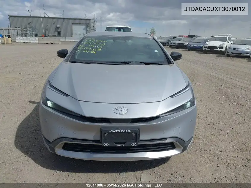 2026 Toyota Prius Se/Xse/Xse Premium/Night Shade VIN: JTDACACUXT3070012 Lot: 12611006