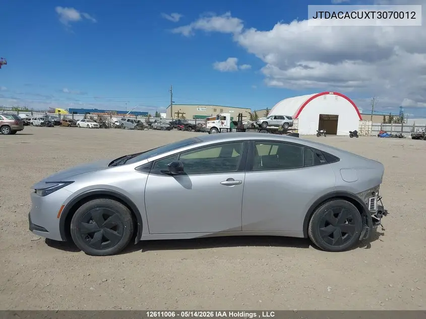 2026 Toyota Prius Se/Xse/Xse Premium/Night Shade VIN: JTDACACUXT3070012 Lot: 12611006