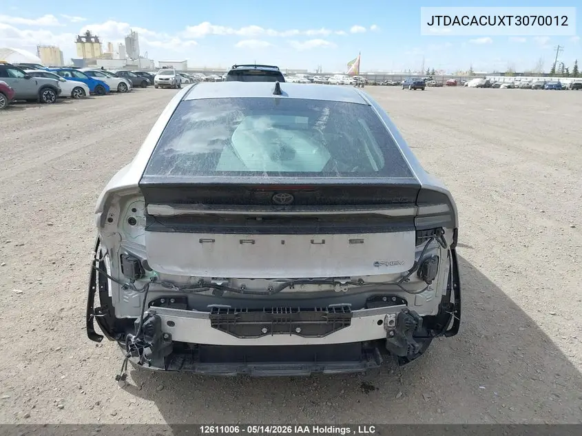 2026 Toyota Prius Se/Xse/Xse Premium/Night Shade VIN: JTDACACUXT3070012 Lot: 12611006