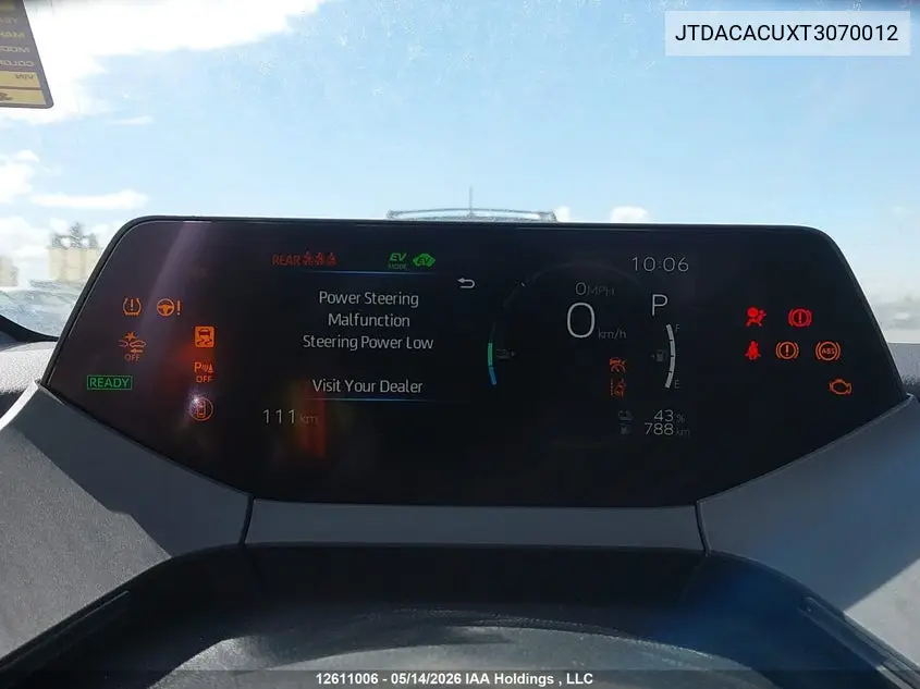 2026 Toyota Prius Se/Xse/Xse Premium/Night Shade VIN: JTDACACUXT3070012 Lot: 12611006