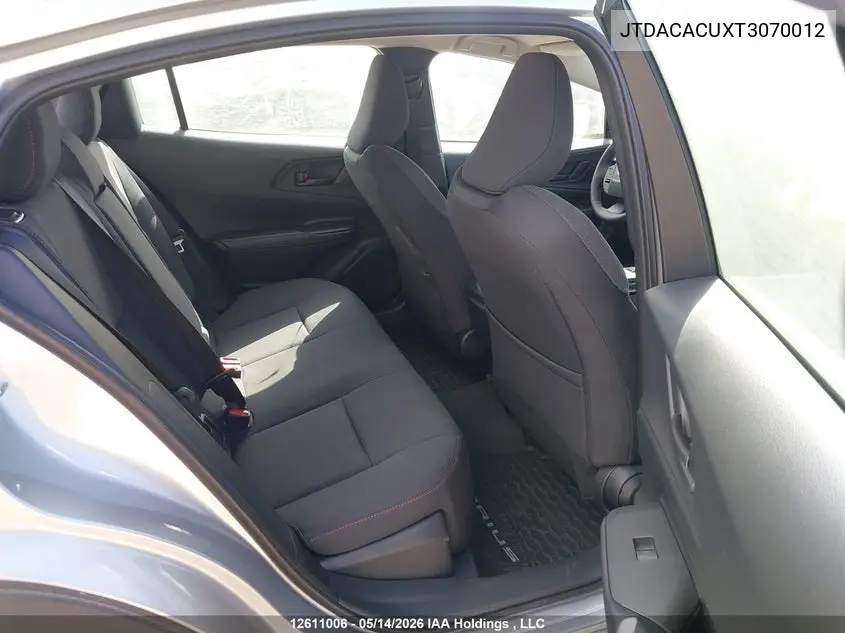 2026 Toyota Prius Se/Xse/Xse Premium/Night Shade VIN: JTDACACUXT3070012 Lot: 12611006