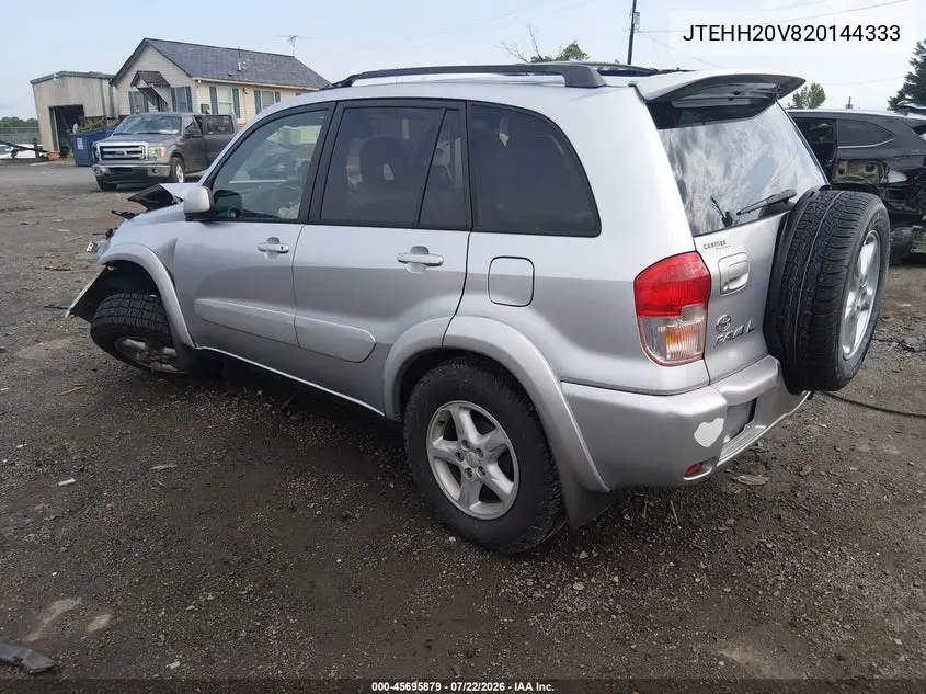 2002 Toyota Rav4 VIN: JTEHH20V820144333 Lot: 45695879