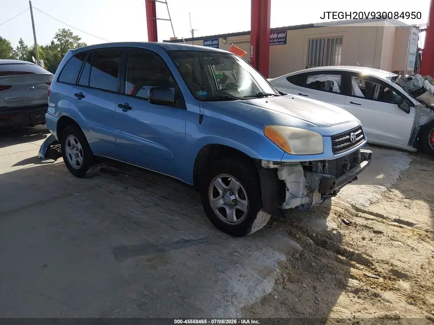 2003 Toyota Rav4 VIN: JTEGH20V930084950 Lot: 45558465