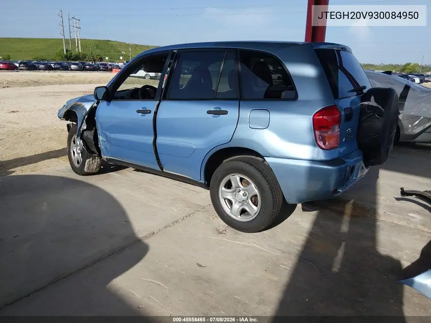 2003 Toyota Rav4 VIN: JTEGH20V930084950 Lot: 45558465