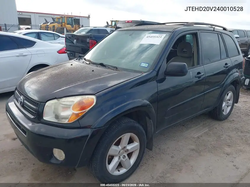 2004 Toyota Rav4 VIN: JTEHD20V240010528 Lot: 45455323
