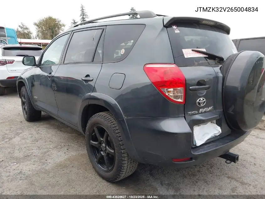 JTMZK32V265004834 2006 Toyota Rav4 Sport V6