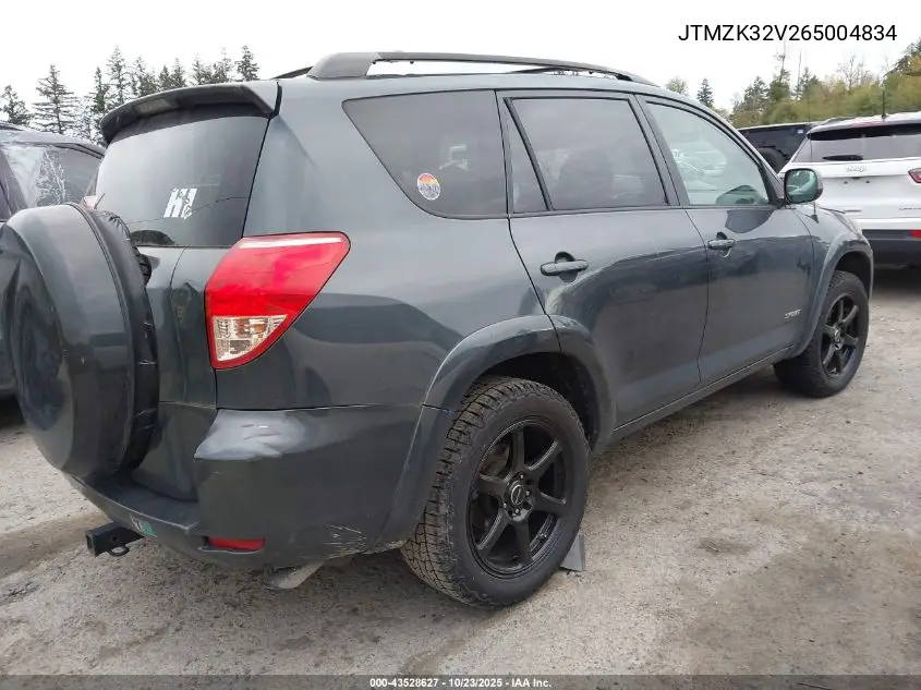 JTMZK32V265004834 2006 Toyota Rav4 Sport V6