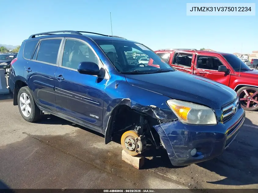 JTMZK31V375012234 2007 Toyota Rav4 Limited V6