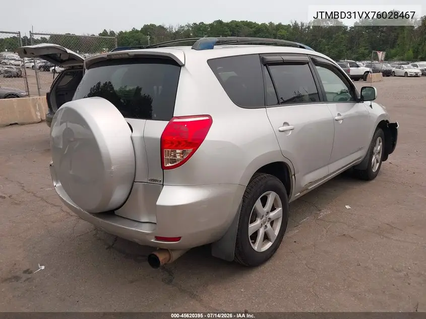 2007 Toyota Rav4 Limited VIN: JTMBD31VX76028467 Lot: 45620395
