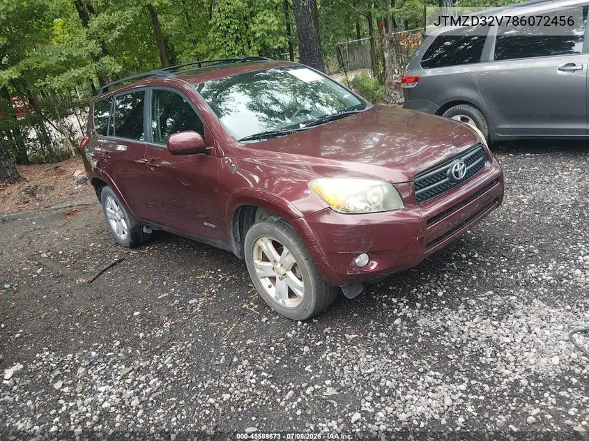 JTMZD32V786072456 2008 Toyota Rav4 Sport
