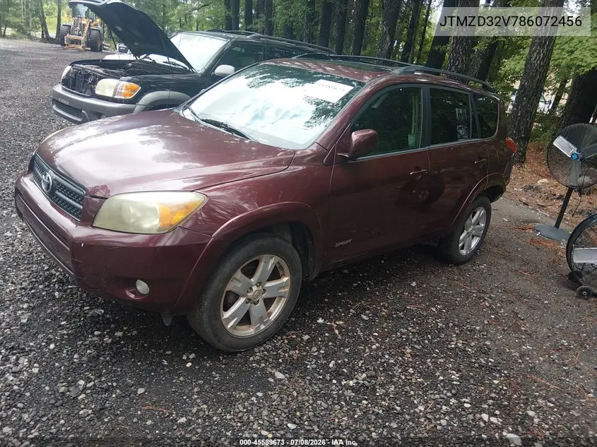 JTMZD32V786072456 2008 Toyota Rav4 Sport