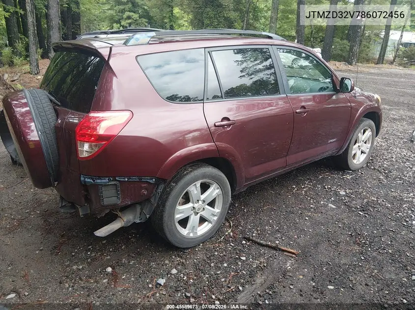 JTMZD32V786072456 2008 Toyota Rav4 Sport