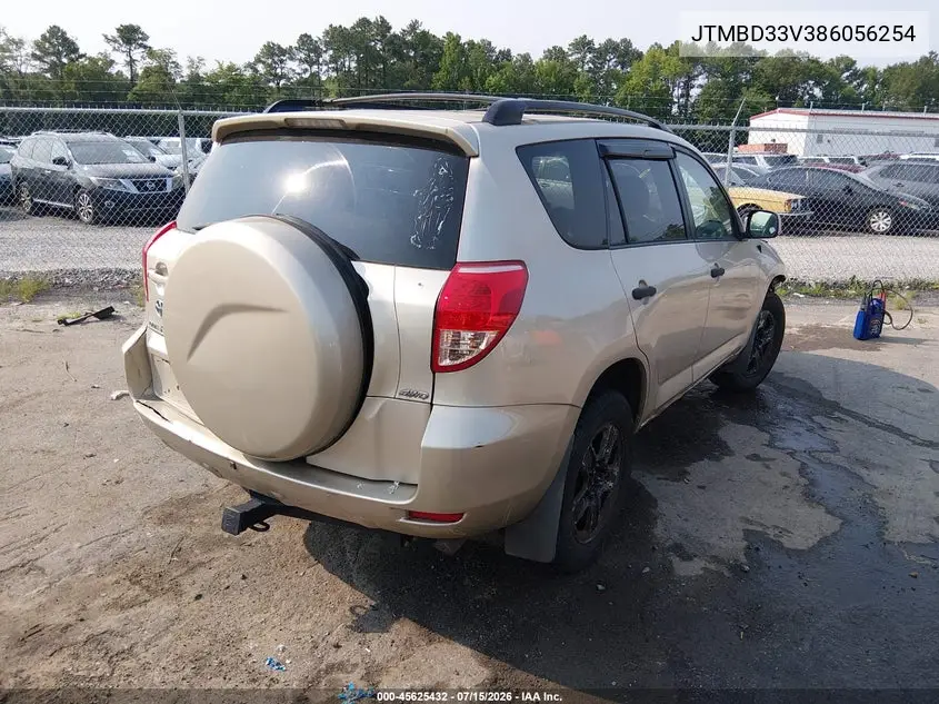 2008 Toyota Rav4 VIN: JTMBD33V386056254 Lot: 45625432