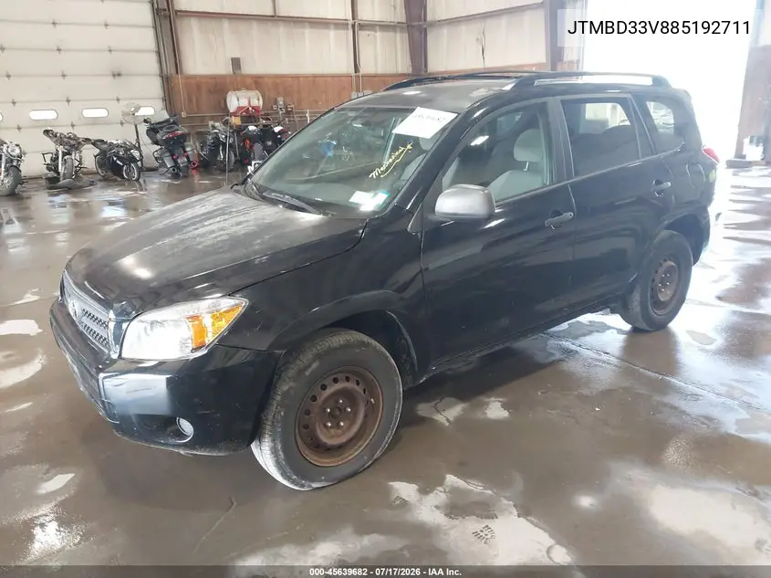 2008 Toyota Rav4 VIN: JTMBD33V885192711 Lot: 45639682