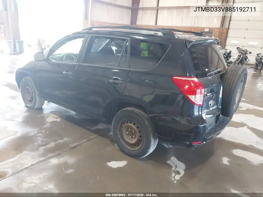 2008 Toyota Rav4 VIN: JTMBD33V885192711 Lot: 45639682