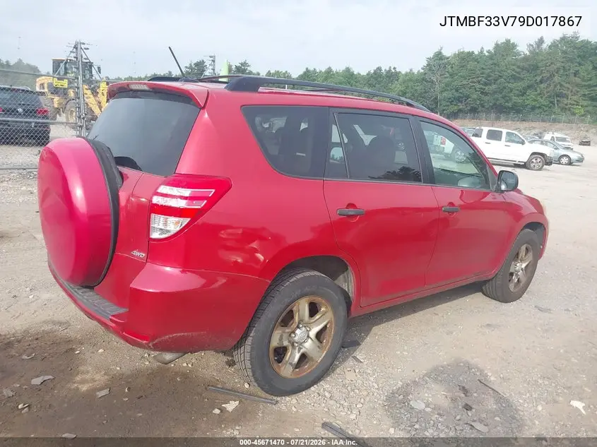 2009 Toyota Rav4 VIN: JTMBF33V79D017867 Lot: 45671470