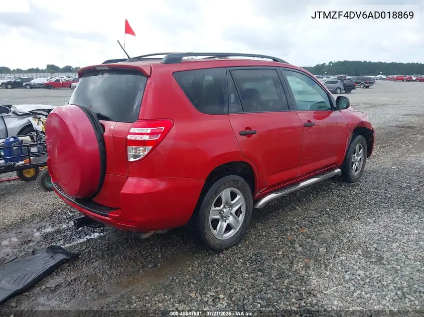 2010 Toyota Rav4 VIN: JTMZF4DV6AD018869 Lot: 45687681