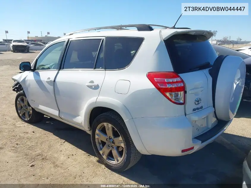 2T3RK4DV0BW044447 2011 Toyota Rav4 Sport V6