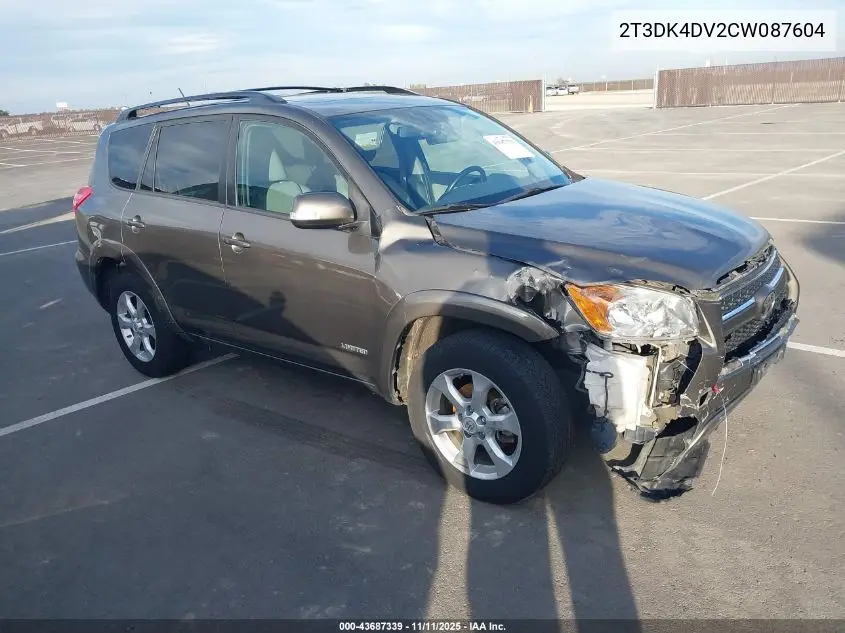 2T3DK4DV2CW087604 2012 Toyota Rav4 Limited V6